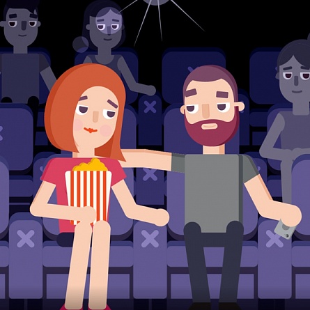 Анимационный ролик для использования приложения такси в кинотеатре